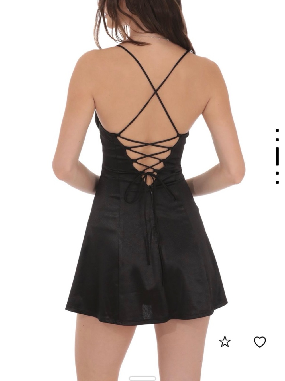 Satin fit and flare dress - Picture 3 of 3